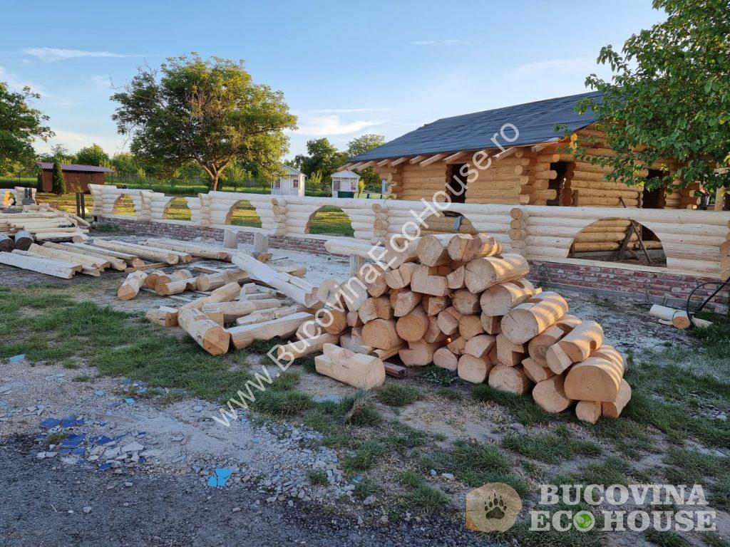 Gard busteni lemn rotund - AMALIA Satu Mare