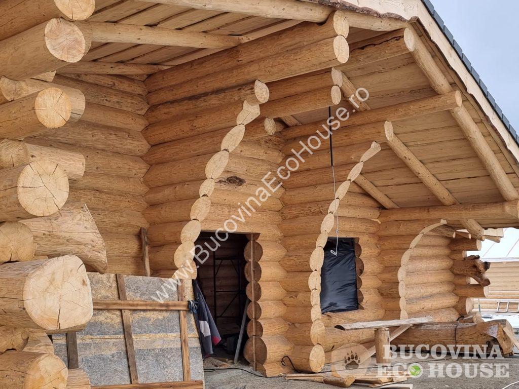 Cabana lemn rotund Iasi 400 mp