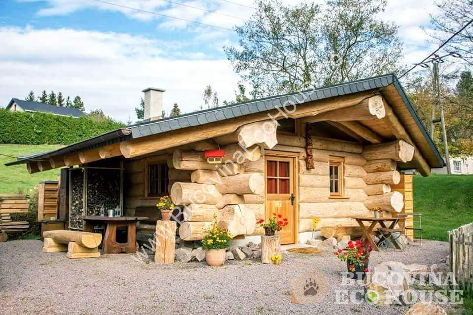 Cabana lemn rotund Austria 50 mp