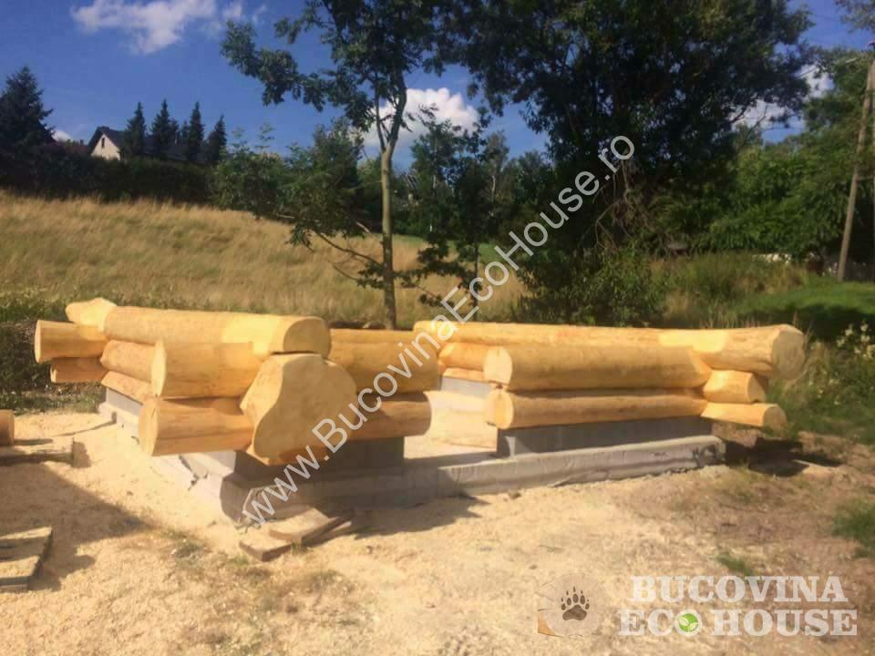 Cabana lemn rotund Austria 50 mp